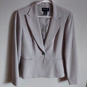 Focus 2000 Women Light Grey Tweed Woven Blazer, size 6